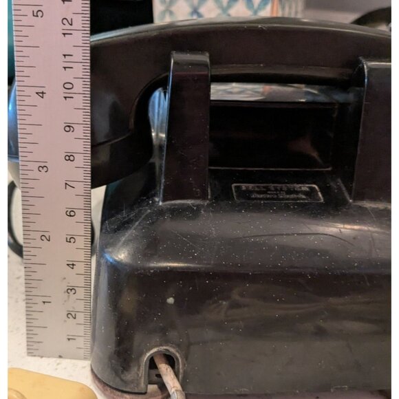 Vintage Black Rotary Dial Telephone C/D 500 3/55 with Cord - Picture 15 of 15